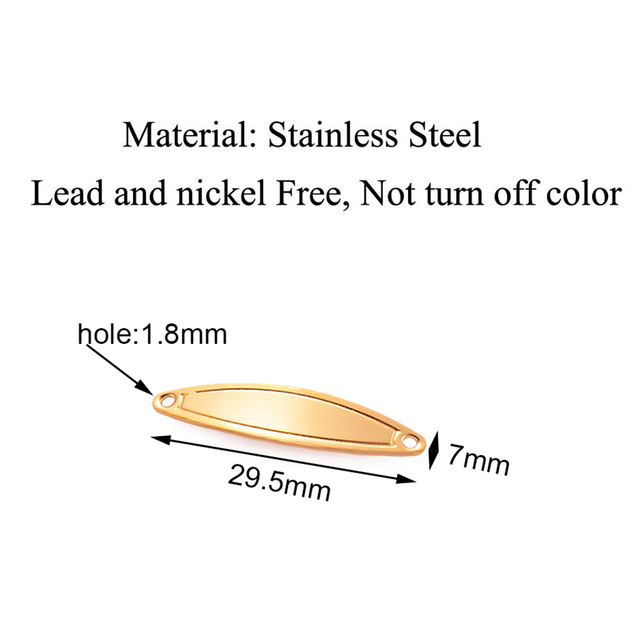 Bransoleta ze stali nierdzewnej 2 otwór urok owalne puste złącze Diy tworzenia biżuterii - Wianko - 2