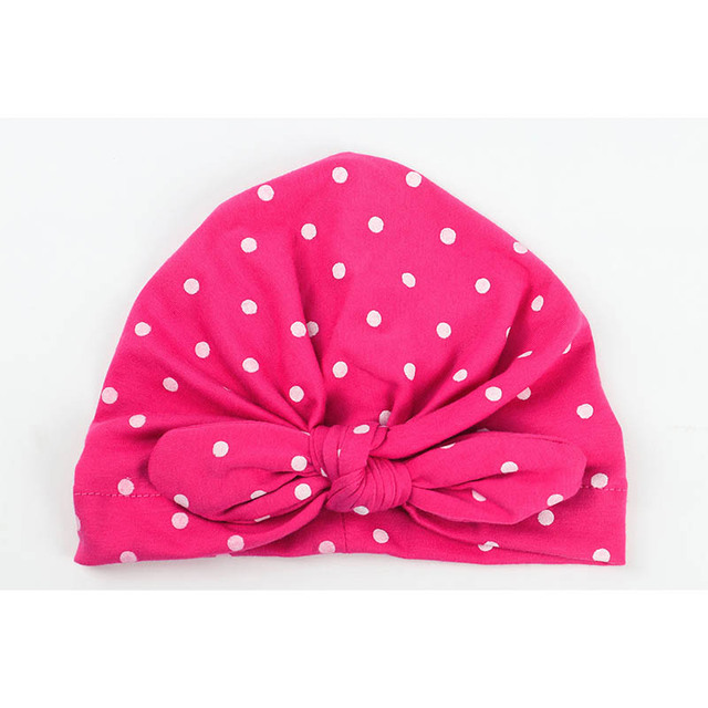 Piękny kapelusz bowknot dla noworodka - Turban zimowej czapki dziewczynki w delikatnej bawełnie, idealny na zdjęcia i sesje zdjęciowe - Wianko - 3