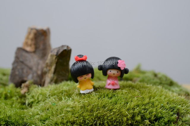 Mini ludzie kimono – 2 sztuki/partia – dekoracja ogrodu, DIY, rzemiosło – wysokość 1.5 cm - Wianko - 3