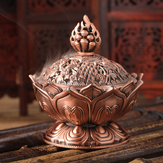 Kadzidło chińskie z lotosowym palnikiem i uchwytem do kadzielnicy buddyjskiej, prostota, dekoracja biurowa - Wianko - 3