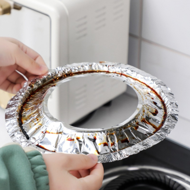 Podkładka kuchenka gazowa olejoodporna z matą papier metalizowany odporny na ciepło folią aluminiową - Wianko - 3