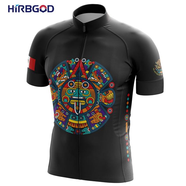 Męska koszulka rowerowa z krótkim rękawem HIRBGOD 2021 z flagą Meksyku - szybkie pranie, TYZ797-01 - Wianko - 7