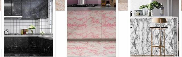 Matowe samoprzylepne naklejki podłogowe do łazienki i kuchni - marmurowy wzór, wodoodporna tapeta PCV - Wianko - 1