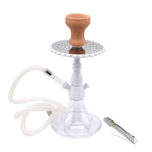 Narzędzia do palenia sziszy NLEC 2 rury - przezroczysty zestaw akrylowych fajek Shisha Arabia - Wianko - 10