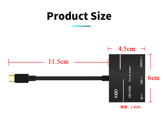 Adapter USB C do karty SD XQD z czytnikiem USB 3.0, kompatybilny z Sony serii G, Nikon D4, D5 i D500 - Wianko - 12