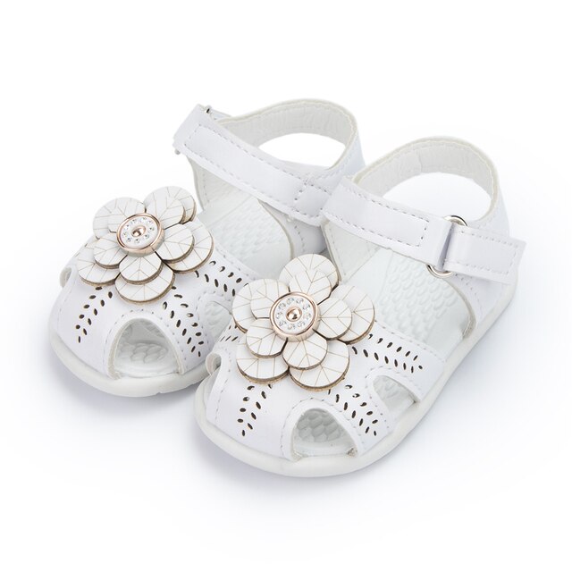 Dziecięce sandały dziewczęce letnie ogrodowe sandały kwiatowe PU buciki z miękką antypoślizgową podeszwą - Wianko - 2