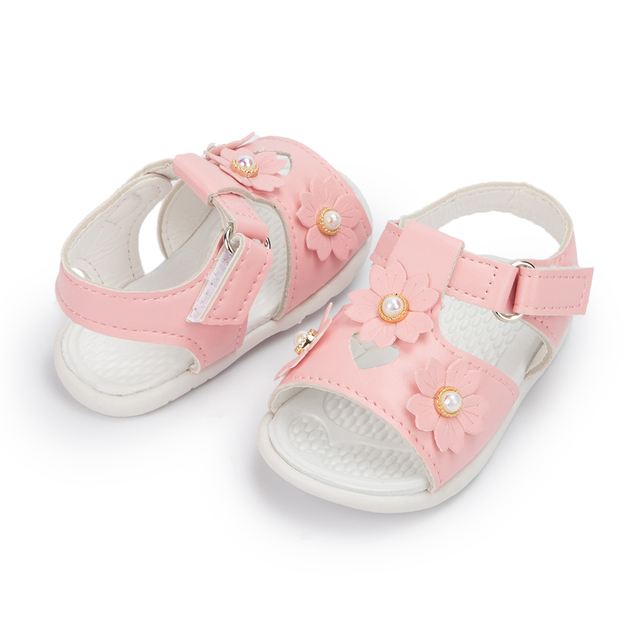 Dziecięce sandały dziewczęce letnie ogrodowe sandały kwiatowe PU buciki z miękką antypoślizgową podeszwą - Wianko - 14