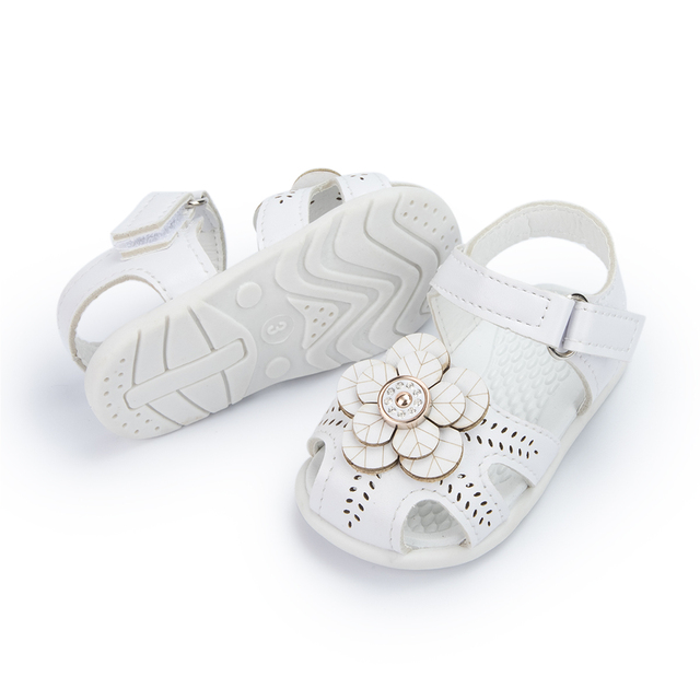 Dziecięce sandały dziewczęce letnie ogrodowe sandały kwiatowe PU buciki z miękką antypoślizgową podeszwą - Wianko - 3