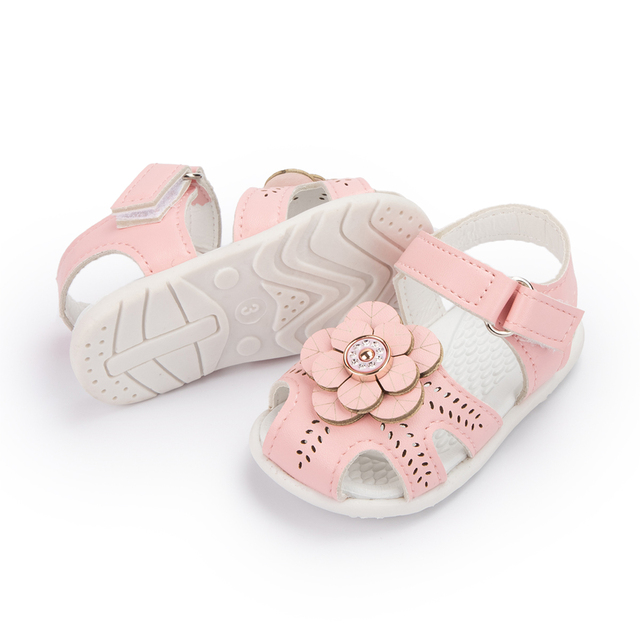 Dziecięce sandały dziewczęce letnie ogrodowe sandały kwiatowe PU buciki z miękką antypoślizgową podeszwą - Wianko - 6