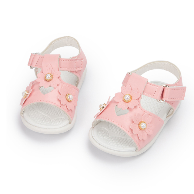 Dziecięce sandały dziewczęce letnie ogrodowe sandały kwiatowe PU buciki z miękką antypoślizgową podeszwą - Wianko - 15