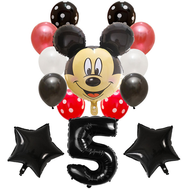 14 sztuk Disney Minnie i Mickey Mouse - balony urodzinowe, Baby Shower, dekoracje dziecięce, zabawki, balon helowy - Wianko - 8