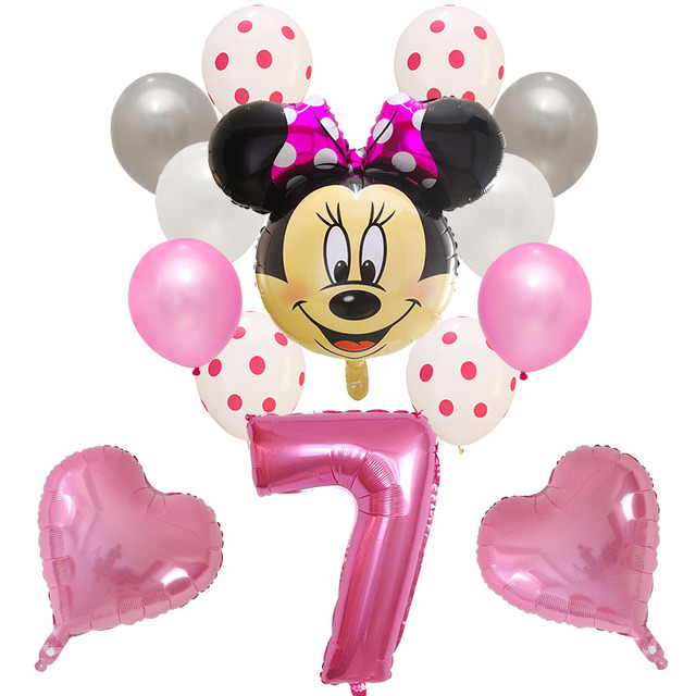 14 sztuk Disney Minnie i Mickey Mouse - balony urodzinowe, Baby Shower, dekoracje dziecięce, zabawki, balon helowy - Wianko - 13