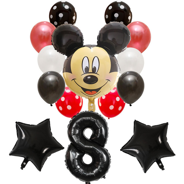 14 sztuk Disney Minnie i Mickey Mouse - balony urodzinowe, Baby Shower, dekoracje dziecięce, zabawki, balon helowy - Wianko - 11