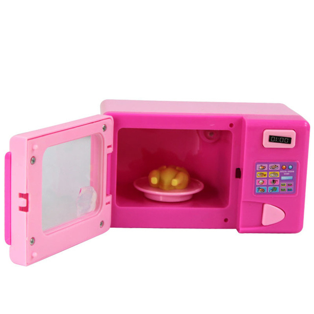 Zabawka edukacyjna Różowa kuchnia AGD dla dzieci: toster, odkurzacz, kuchenka - Wianko - 18
