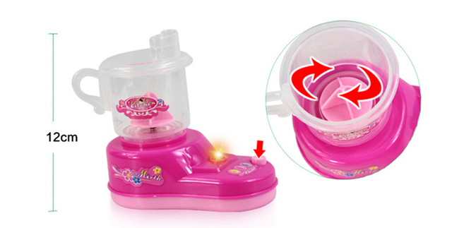 Zabawka edukacyjna Różowa kuchnia AGD dla dzieci: toster, odkurzacz, kuchenka - Wianko - 21