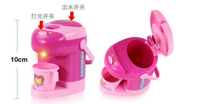 Zabawka edukacyjna Różowa kuchnia AGD dla dzieci: toster, odkurzacz, kuchenka - Wianko - 19
