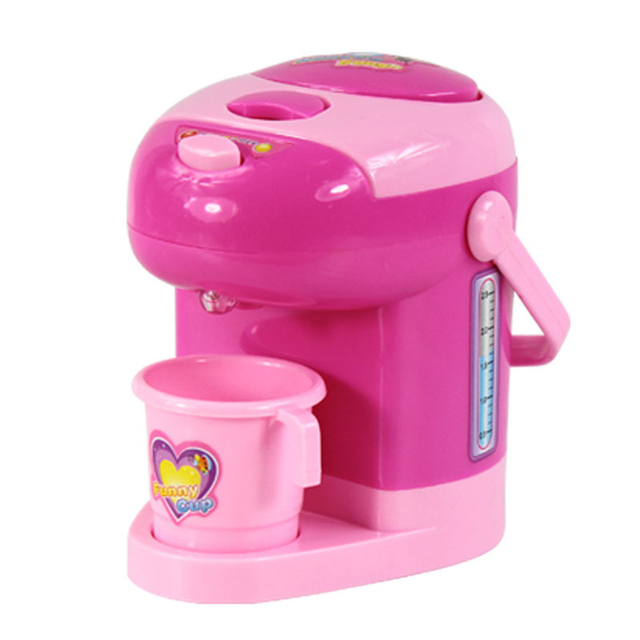 Zabawka edukacyjna Różowa kuchnia AGD dla dzieci: toster, odkurzacz, kuchenka - Wianko - 9