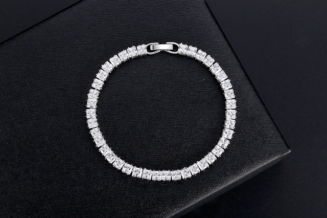 Nowa luksusowa bransoletka Bangle 925 srebro 18cm dla kobiet 3mm Rocznicowy prezent biżuteryjny Moonso S5451 - Wianko - 17
