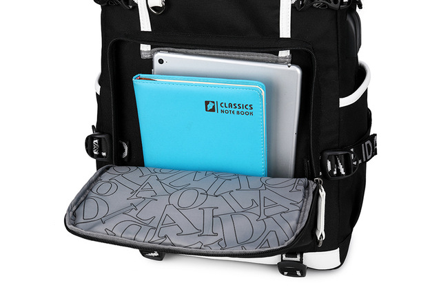 Nastolatek torebka na książki The Walking Dead z funkcją ładowania USB, dla dziewcząt i chłopców, plecak podróżny - Wianko - 4