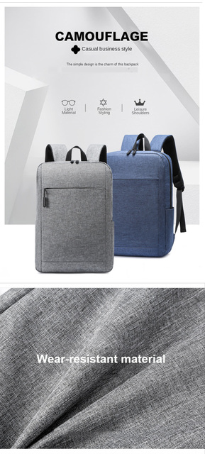 Multifunkcyjny męski plecak na laptopa 15.6 cala z ładowaniem USB, antykradzieżowy i wodoodporny - Wianko - 2