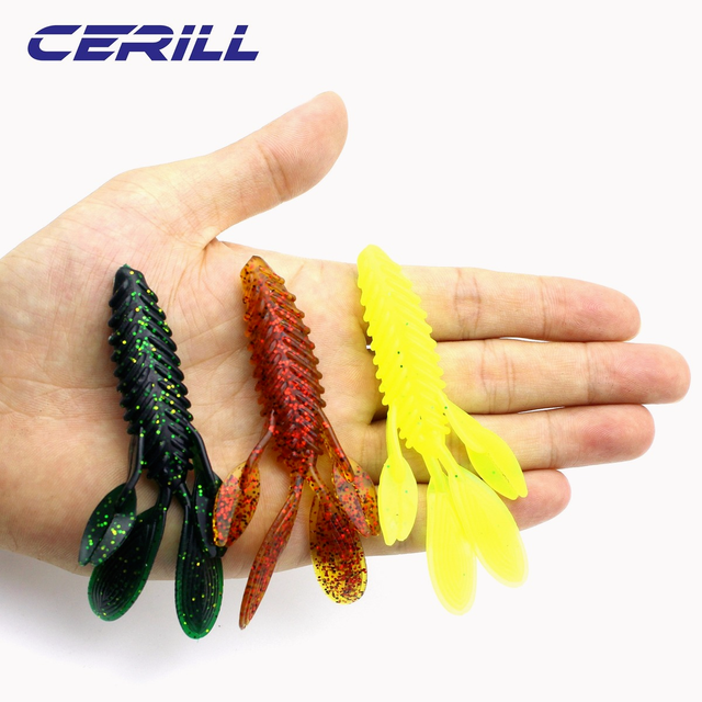Cerill - 5 sztuk miękkich przynęt z krewetek, pazur, silikonowa Swimbait Wobbler, Rubber Lure Bass, na szczupaka - Wianko - 19