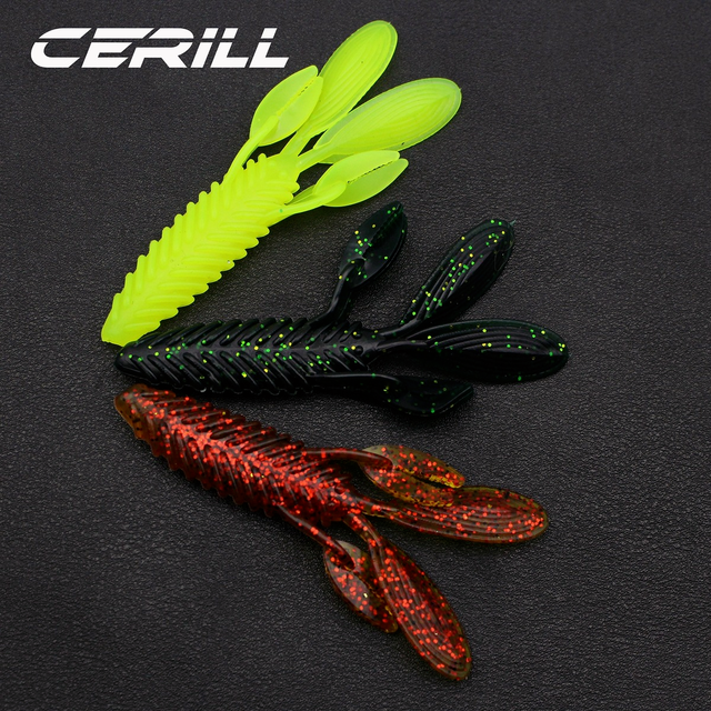 Cerill - 5 sztuk miękkich przynęt z krewetek, pazur, silikonowa Swimbait Wobbler, Rubber Lure Bass, na szczupaka - Wianko - 21