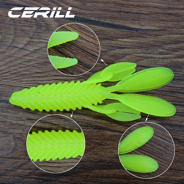 Cerill - 5 sztuk miękkich przynęt z krewetek, pazur, silikonowa Swimbait Wobbler, Rubber Lure Bass, na szczupaka - Wianko - 18