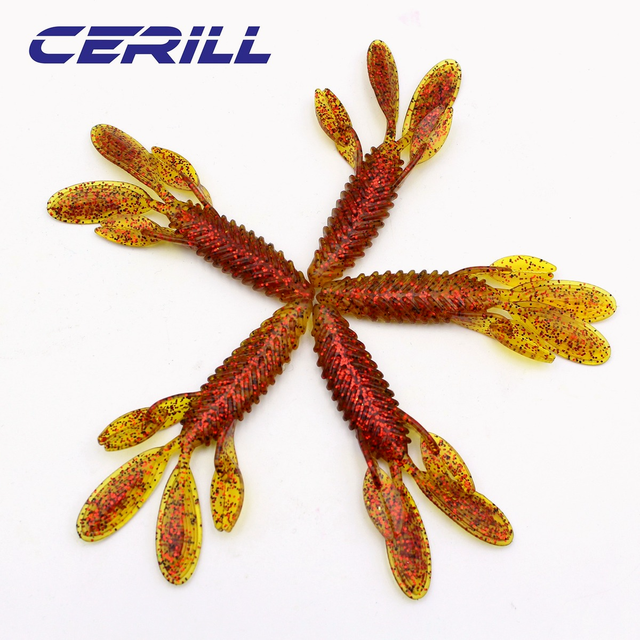 Cerill - 5 sztuk miękkich przynęt z krewetek, pazur, silikonowa Swimbait Wobbler, Rubber Lure Bass, na szczupaka - Wianko - 20