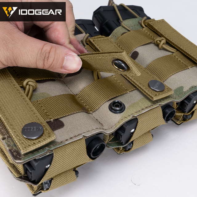 IDOGEAR Tactical LSR 9mm 556 - Etui na trzy magazynki z lasercutem MOLLE Airsoft 3570 - Wianko - 16