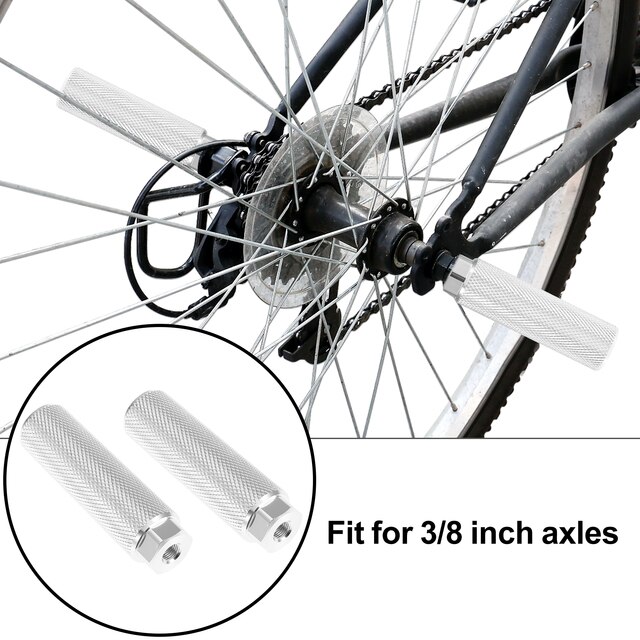 Podnośniki tylne z aluminium Uxcell 100x2 8/38mm do rowerów BMX MTB 3/8 Cal - Wianko - 1