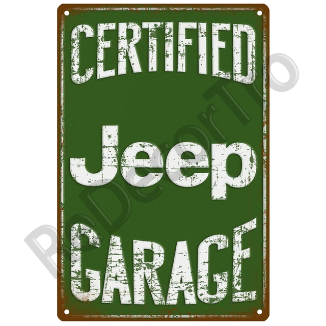 Dekoracyjny metalowy znak płyta Jeep Cars Retro Vintage do domu - plakat ściany pokoju - Wianko - 19
