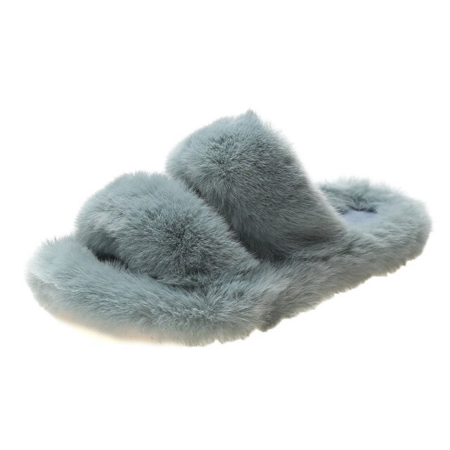 Zimowe damskie kapcie Faux Fur Home z wystającym palcem - designerowskie, puszyste, pluszowe i ciepłe - Wianko - 4