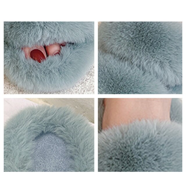 Zimowe damskie kapcie Faux Fur Home z wystającym palcem - designerowskie, puszyste, pluszowe i ciepłe - Wianko - 19