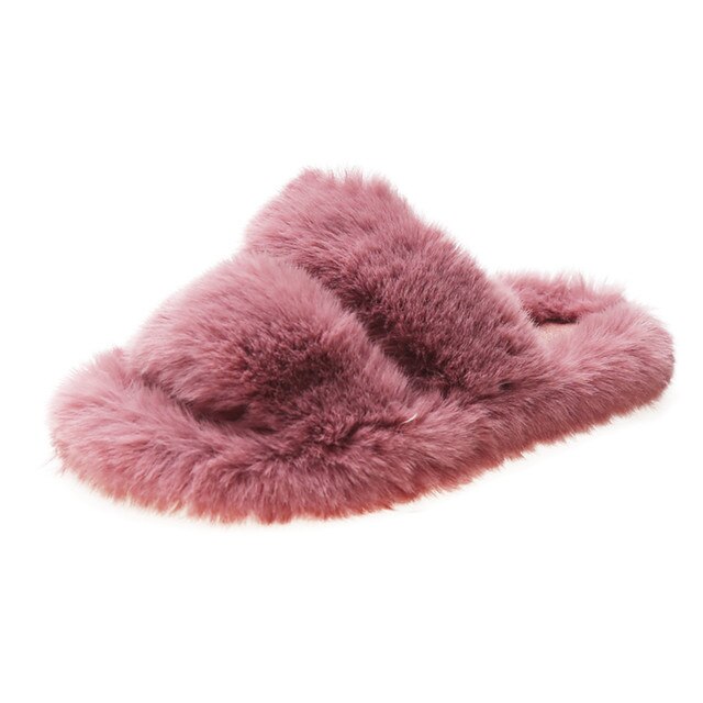 Zimowe damskie kapcie Faux Fur Home z wystającym palcem - designerowskie, puszyste, pluszowe i ciepłe - Wianko - 2