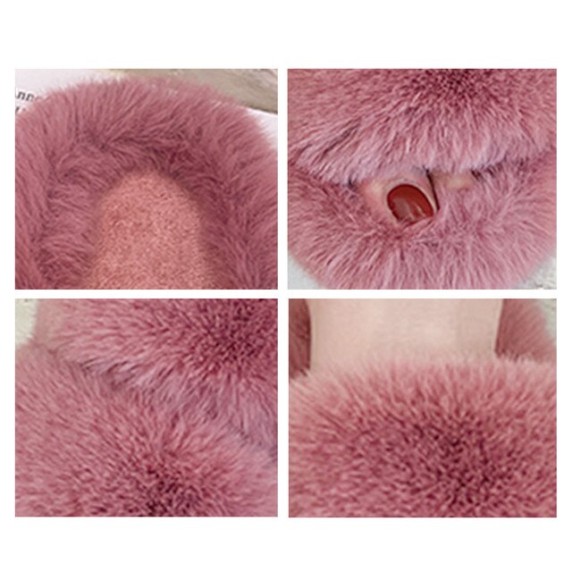 Zimowe damskie kapcie Faux Fur Home z wystającym palcem - designerowskie, puszyste, pluszowe i ciepłe - Wianko - 17