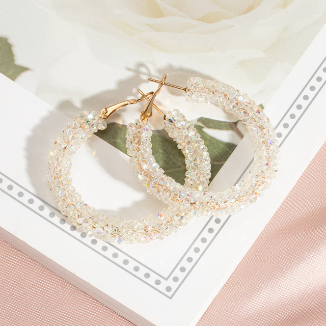 Luksusowe kryształowe kolczyki wiszące w kształcie kropli wody - modna biżuteria dla eleganckich kobiet - Wianko - 10