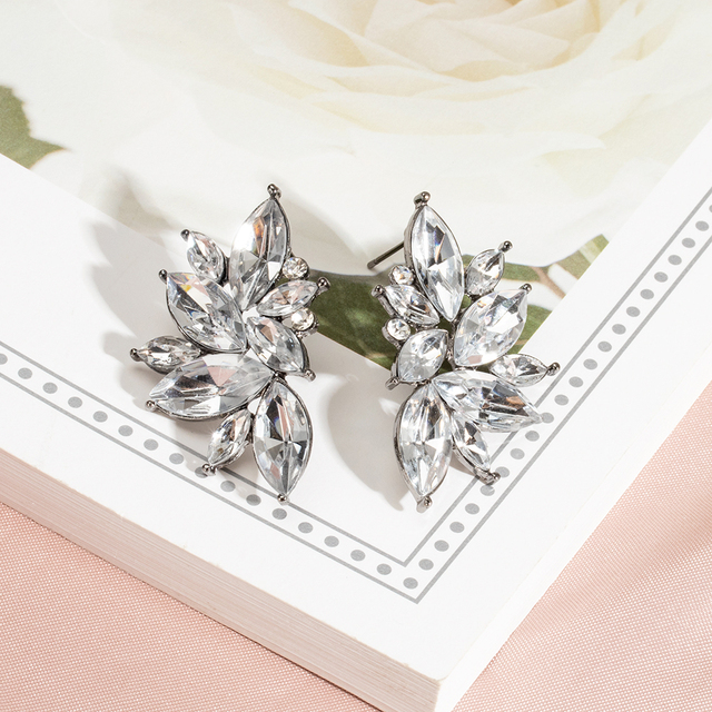 Luksusowe kryształowe kolczyki wiszące w kształcie kropli wody - modna biżuteria dla eleganckich kobiet - Wianko - 11