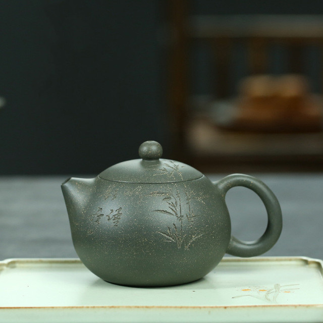 Czajnik do herbaty handmade z purpurowej gliny Yixing, chińska ruda Zisha, filtr kulkowy, 190ml - Wianko - 2