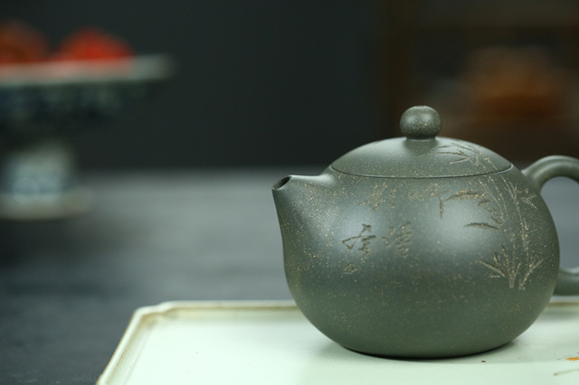 Czajnik do herbaty handmade z purpurowej gliny Yixing, chińska ruda Zisha, filtr kulkowy, 190ml - Wianko - 9