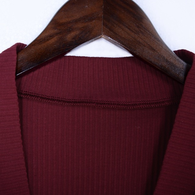 Dziewczęcy jednolity, dzianinowy sweter o dekolcie w serek dla maluchów - Wianko - 22