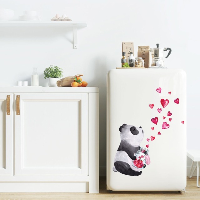 Chiński styl ręcznie rysowane panda - naklejka ścienna do salonu, sypialni i szafek - Wianko - 4