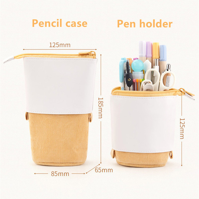 Kreatywny piórnik chowany na biurko i do szkoły - torba z kawaii DIY, idealne na pióra, prezenty dla dzieci - Wianko - 3