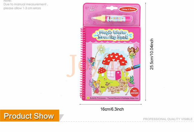 Magiczne kolorowanki ze szkicownikiem i długopisem - tabliczka do doodle i rysowania dla dzieci, zabawki edukacyjne, 6 rodzajów wody - Wianko - 2