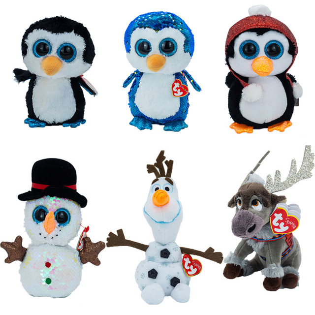 Ty Beanie Boos Pingwin Pea - pluszowe zwierzątko z wielkimi oczy w kolekcji Ice Snowman. Ideał na prezent urodzinowy dla dziecka! - Wianko - 12