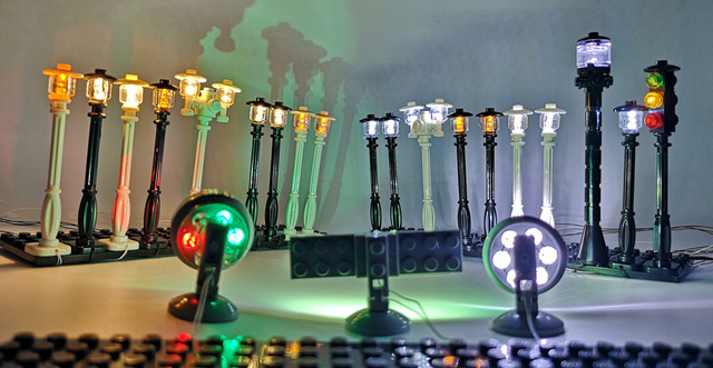 Zestaw Kyglaring Led Light: Spotlight, Sygnalizacja świetlna, DIY zabawki, seria miejska cegły. Model bloku - Wianko - 4