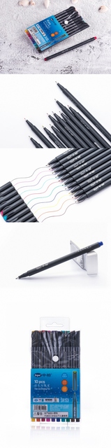 Długopisy artystyczne z grzywną liniową, 10 kolorów 0.38mm do rysowania, manga, szkicowania i malowania - Wianko - 1