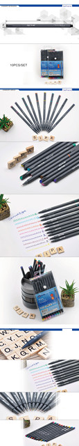 Długopisy artystyczne z grzywną liniową, 10 kolorów 0.38mm do rysowania, manga, szkicowania i malowania - Wianko - 2
