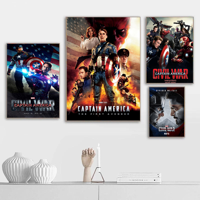 Obraz na płótnie Marvel Superhero Iron Man Spiderman Kapitan Ameryka - dekoracja do salonu i wnętrz - Wianko - 4