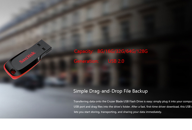 SanDisk CZ50 - 100% oryginalna pamięć USB 2.0 o pojemnościach: 16GB, 32GB, 64GB i 128GB - Wianko - 5