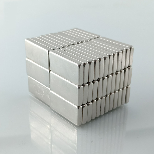 50 sztuk magnesów neodymowych N35, blok 20x10x2 mm, super mocne, silne, stałe magnesy, magnetyczne, do mini lodówki - Wianko - 3